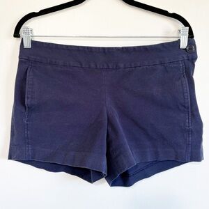 LILLY PULITZER Sloane Shorts Side Zip Navy Blue Size 8